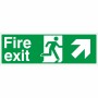 Fire Exit Arrow Up Left Sign | Rainbow Safety