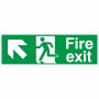 Fire Exit Arrow Up Left Sign | Rainbow Safety