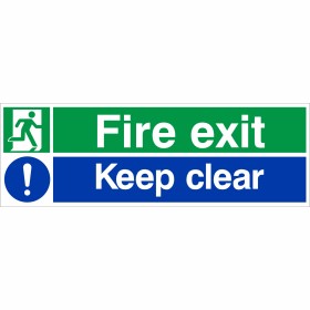 Fire Exit Keep Clear Sign Fire Exit Keep Clear Sign | Rainbow Safety