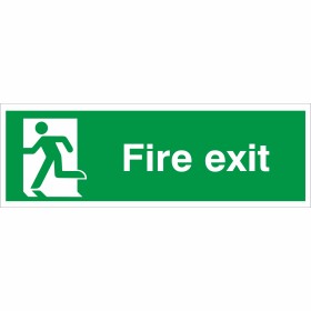 Fire Exit Running Man Left Sign Fire Exit Running Man Left Sign | Rainbow Safety