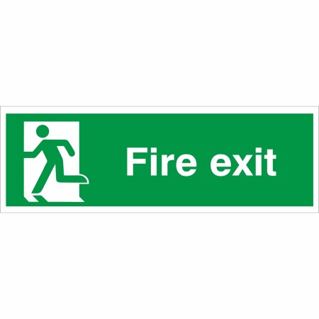 Fire Exit Running Man Left Sign | Rainbow Safety