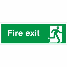 Fire Exit Running Man Right Sign Fire Exit Running Man Right Sign | Rainbow Safety