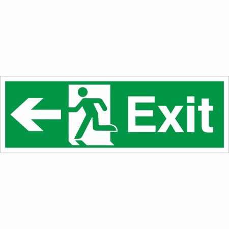 Exit Arrow Left Sign | Rainbow Safety