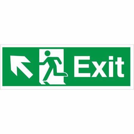 Exit Arrow Up Left Sign | Rainbow Safety