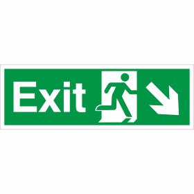 Exit Arrow Down Right Sign Exit Arrow Down Right Sign | Rainbow Safety