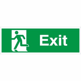 Exit Man Running Left Sign Exit Man Running Left Sign | Rainbow Safety