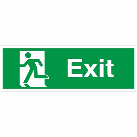 Exit Man Running Left Sign | Rainbow Safety