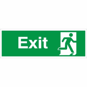 Exit Man Running Right Sign Exit Man Running Right Sign | Rainbow Safety