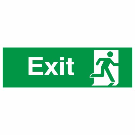 Exit Man Running Right Sign | Rainbow Safety