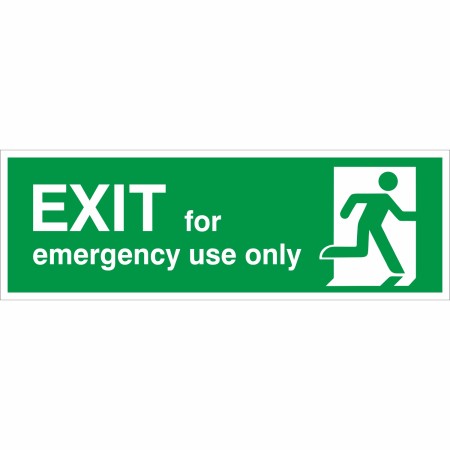 Exit For Emergency Use Only Sign - 600mm x 200mm | Rainbow Safety