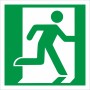 Fire Exit Man Running Right Sign | Rainbow Safety