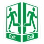 Fire Exit Projecting Sign 400 x 300mm | Rainbow Safety