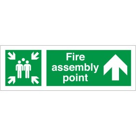 Fire Assembly Point Sign With Up Arrow Fire Assembly Point Sign With Up Arrow