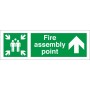 Fire Assembly Point Sign With Up Arrow