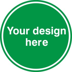 Custom Fire Exit Floor Sign 450mm Diameter Custom Fire Exit Floor Sign 450mm Diameter