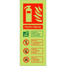 Glow in the Dark Hydro Spray Fire ID Sign Glow in the Dark Hydro Spray Fire ID Sign
