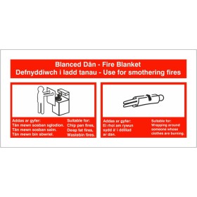 Balance Dan - Fire Blanket Fire ID Sign Balance Dan - Fire Blanket Fire ID Sign