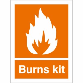 Burns Kit First Aid Sign Burns Kit First Aid Sign