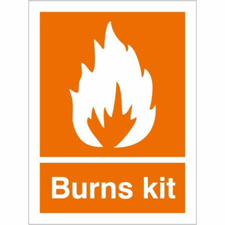 Burns Kit First Aid Sign