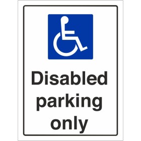 Disabled Parking Only Sign Disabled Parking Only Sign