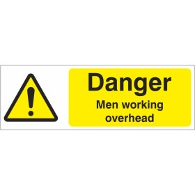 Danger Men Working Overhead Sign Danger Men Working Overhead Sign