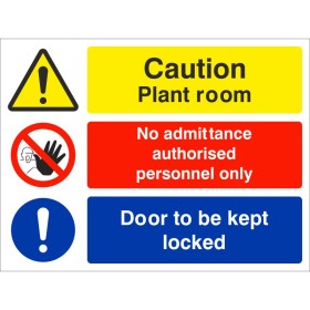 Caution Plant Room Sign Caution Plant Room Sign