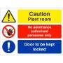 Caution Plant Room Sign