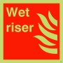 Glow in the Dark Wet Riser Sign