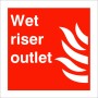 Wet Riser Outlet Sign