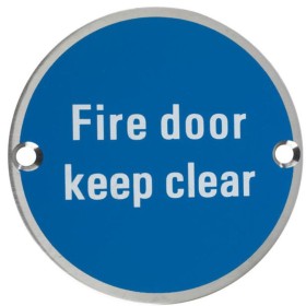 Fire Door Keep Clear Door Stainless Steel Sign Fire Door Keep Clear Door Stainless Steel Sign