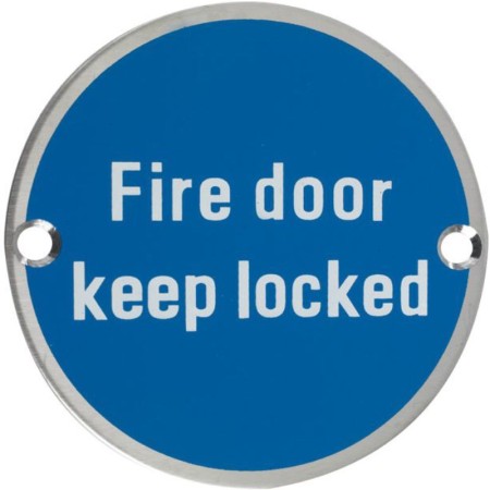 Fire Door Keep Locked Door Sign