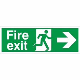 Extra Large Fire Exit Arrow Right Sign Extra Large Fire Exit Arrow Right Sign