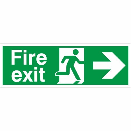 Extra Large Fire Exit Arrow Right Sign