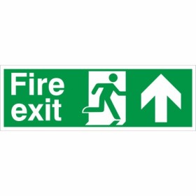 Extra Large Fire Exit Arrow Up Sign Extra Large Fire Exit Arrow Up Sign