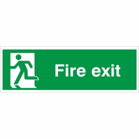 Extra Large Fire Exit Running Man Left Sign Extra Large Fire Exit Running Man Left Sign