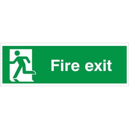 Extra Large Fire Exit Running Man Left Sign