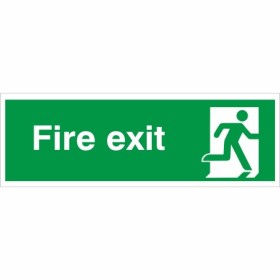 Extra Large Fire Exit Running Man Right Sign Extra Large Fire Exit Running Man Right Sign
