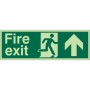 Extra Large Glow in the Dark Fire Exit Up Sign