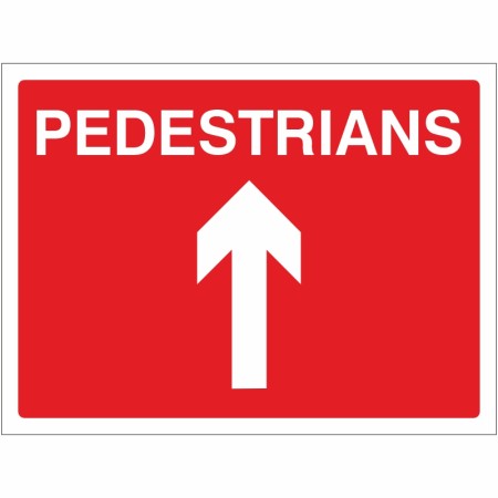 Pedestrians Straight Ahead Road Sign