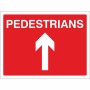 Pedestrians Straight Ahead Road Sign