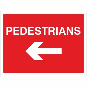 Pedestrians Left Road Sign Pedestrians Left Road Sign