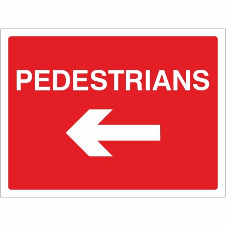 Pedestrians Left Road Sign