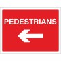 Pedestrians Left Road Sign