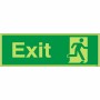 Glow in the Dark Exit Man Running Right Sign