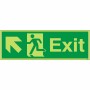 Photoluminescent Exit Arrow Up Left Sign