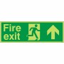 Glow in the Dark Fire Exit Up Sign