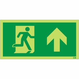 Glow in the Dark Fire Exit Symbol Only With Arrow Up Sign Glow in the Dark Fire Exit Symbol Only With Arrow Up Sign