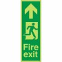 Glow In Dark Fire Exit Arrow Up Sign