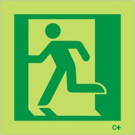 Glow in the Dark Man Running Left Symbol Sign