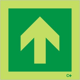 Glow in the Dark Arrow Up Symbol Sign